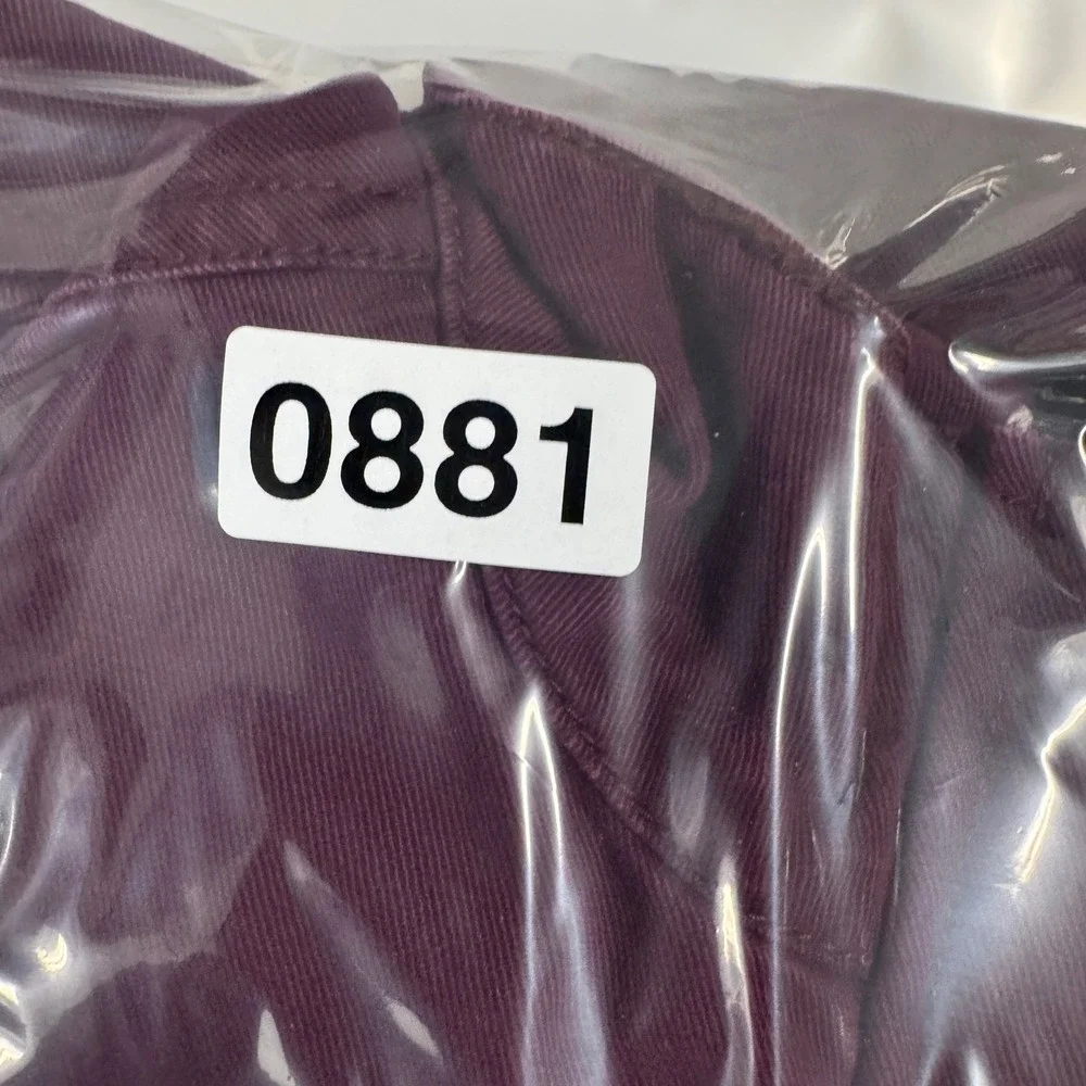 Gap Womens Core Utility Field Jacket Burgundy Cotton Canvas Wine Red Large - Picture 9 of 9